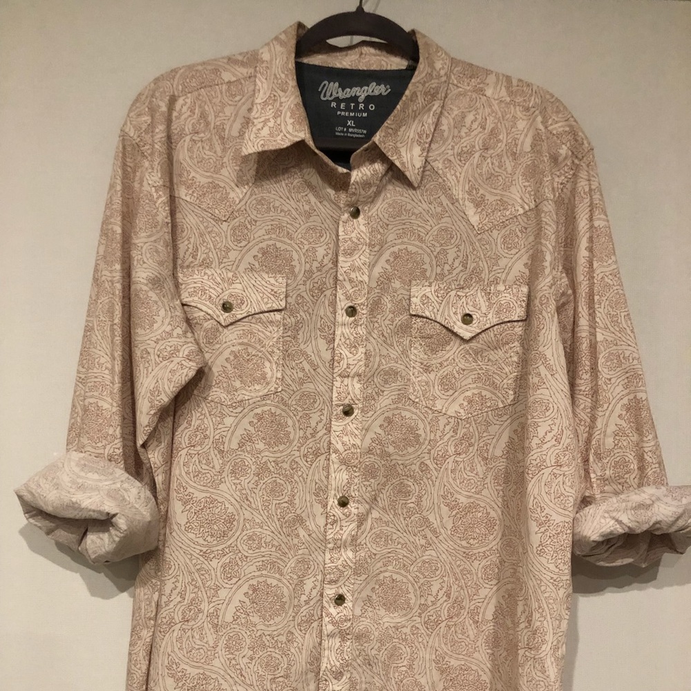 Wrangler retro mens print shirt